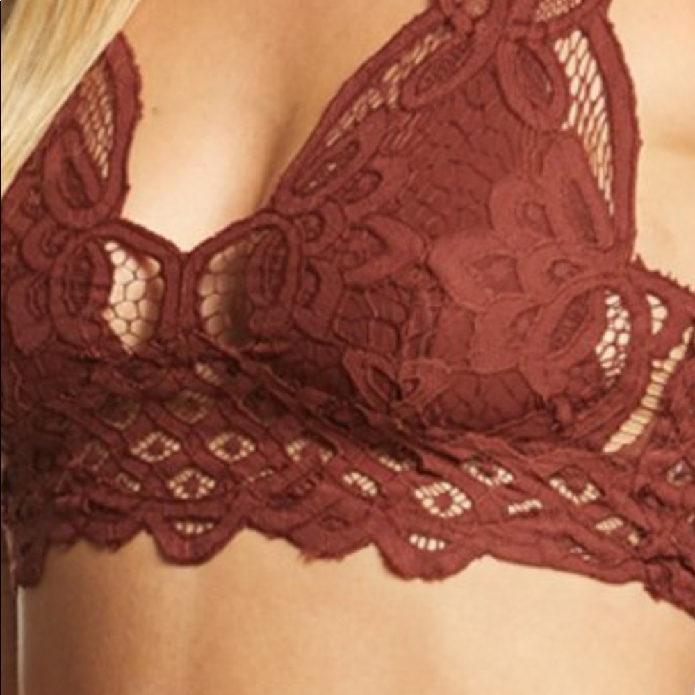 Free people adella bralette xs,cocoa, NWT